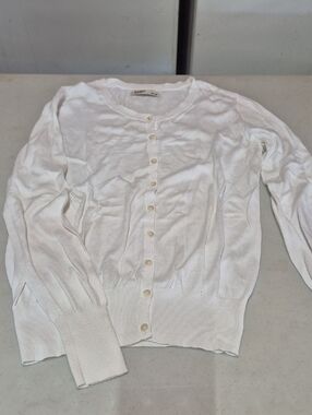 Old Navy White Button-Up Lightweight Cardigan